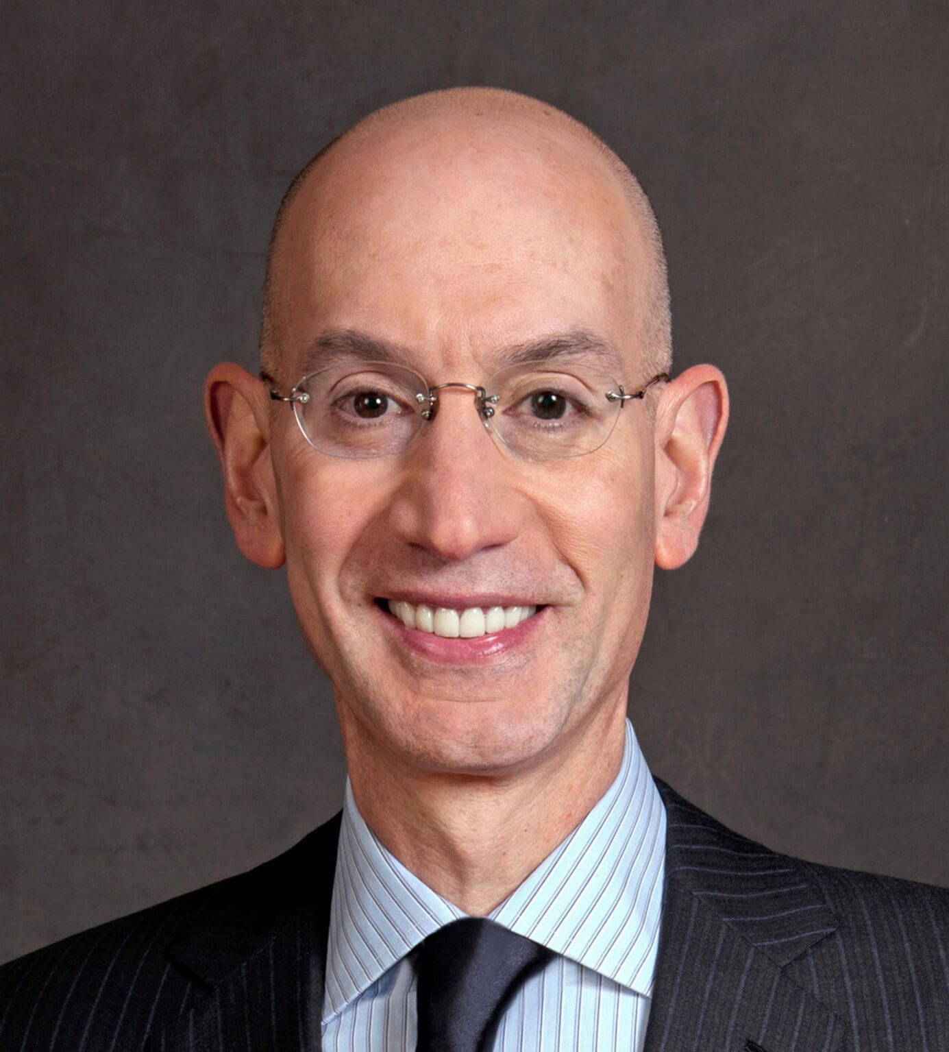 Adam Silver smiling.