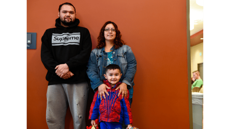 A family after receiving their EITC benefits.