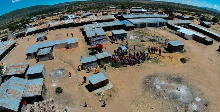 A PowerGen solar microgrid in rural Kenya. Photo courtesy of PowerGen.