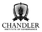 black and white logo that reads "Chandler"