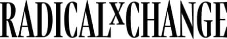 black and white logo that reads "RadicalXChange"
