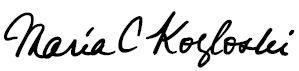 Maria C Kozloski's signature.