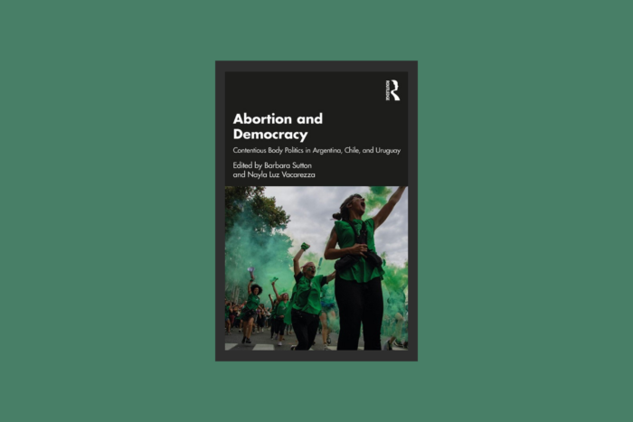 Image is of the book cover for Abortion and Democracy.