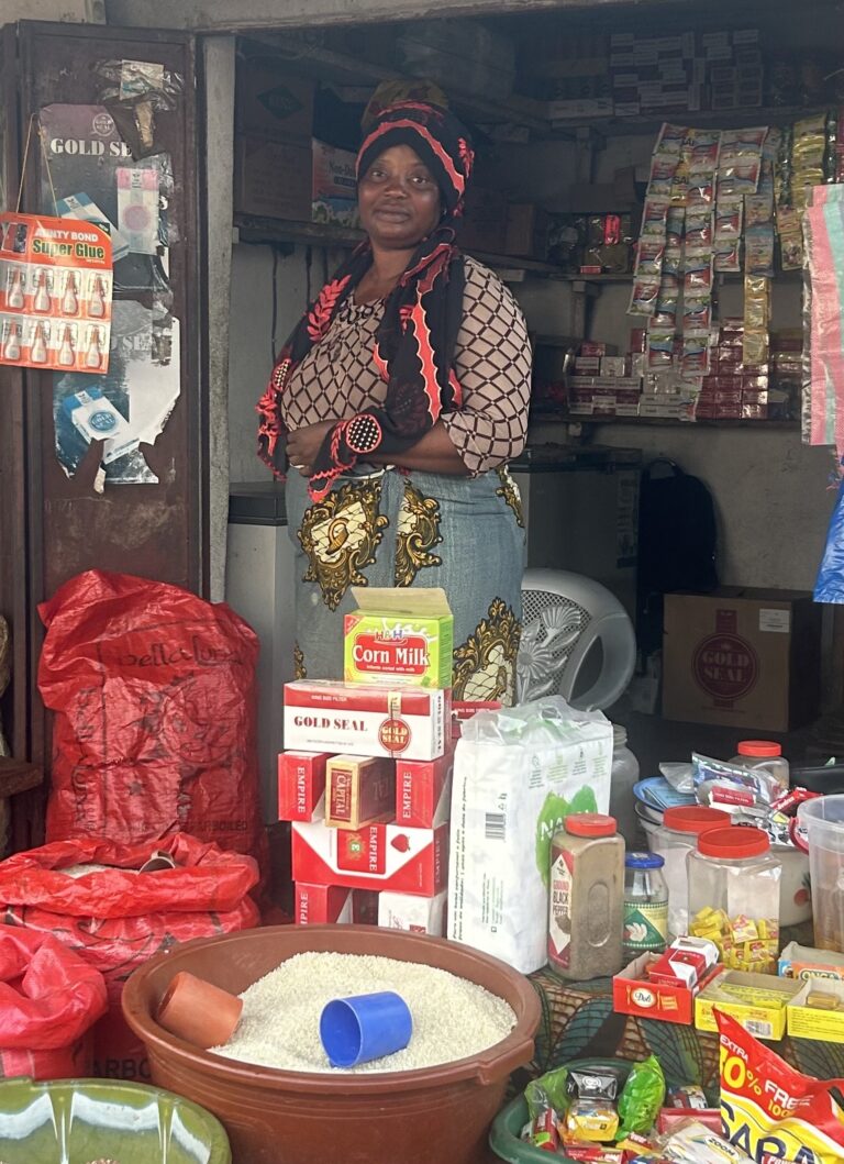 Woman shopkeeper in Sierra Leone