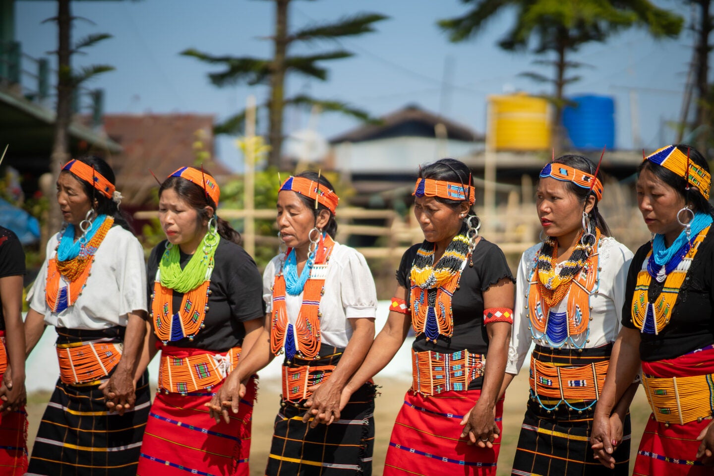 Women of Konyak Tribe celebrating at their mini-grid in Nagaland State, 2022 (Photo Courtesy of SPI)