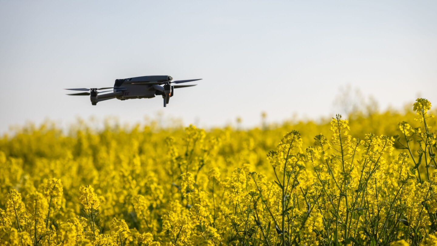 Drone used for farming to collect plant data and increase crop yield