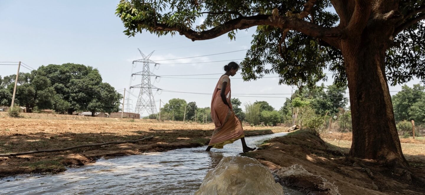 A woman in rural Jharkhand State, where reliable electricity is arriving in 2018. (Photo courtesy SPI)
