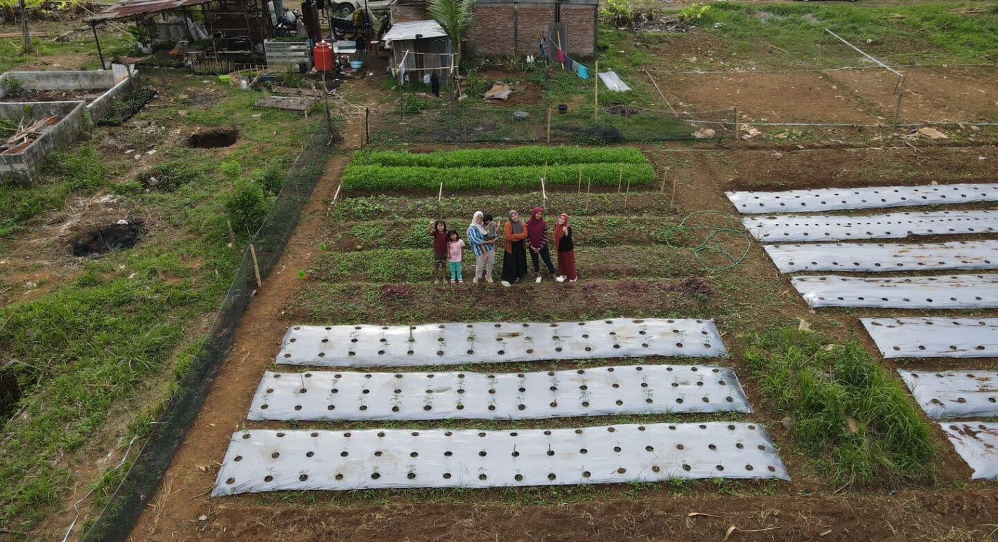 Karno Batiran’s friends and family at a collective learning farming center in Indonesia (Photo Courtesy of Karno Batiran)