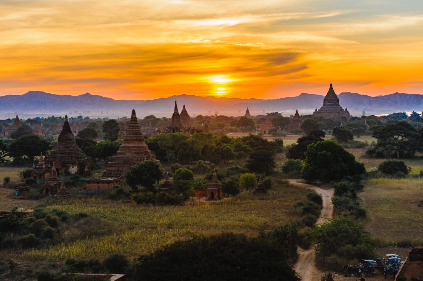 Pagodas in Bagan, Myanmar, during sunset (Photo Credit Avatar of user Alexander Schimmeck Alexander Schimmeck)