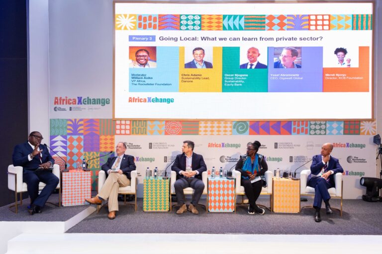panelists speak at the Africa Xchange conference during a session on lessons from the private sector.