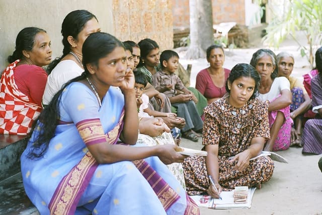 Meeting of clients of the Indian microlender ESAF in the state of Kerala.