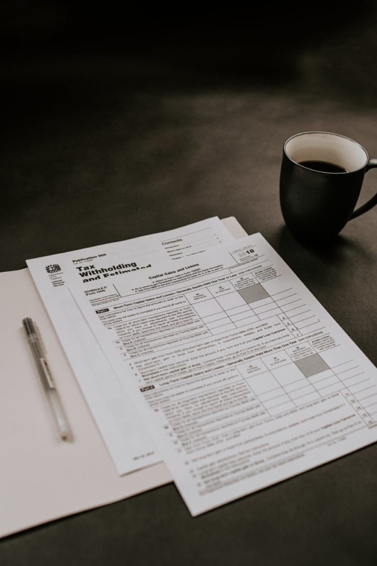 Tax withholding forms.